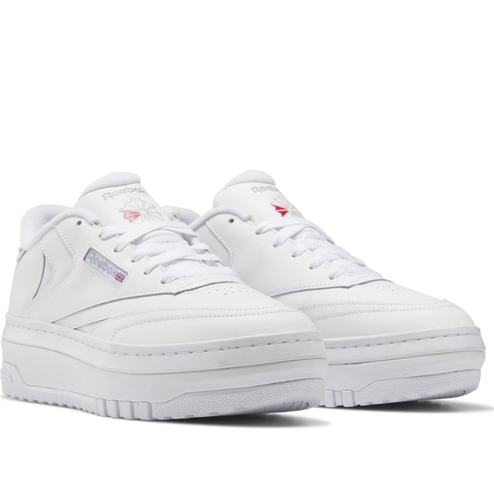 Reebok Club C extra platform, all white
